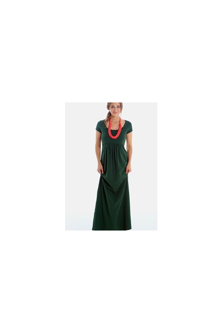 Платье для кормления Mothers en Vogue Must Have U-Neck Maxi, зеленый