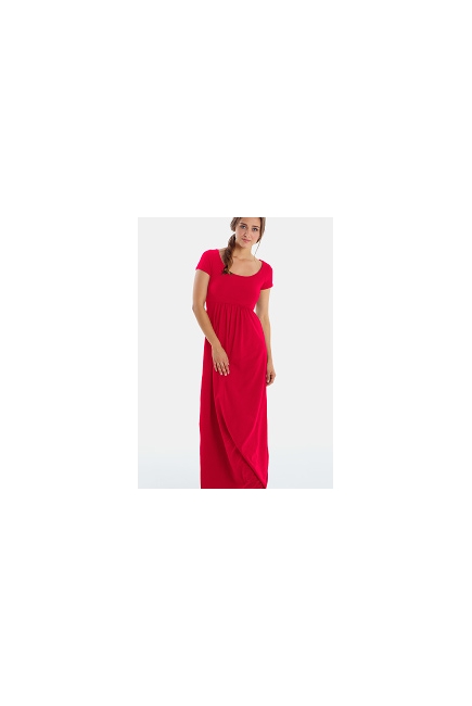 Платье для кормления Mothers en Vogue Must Have U-Neck Maxi, ягодный