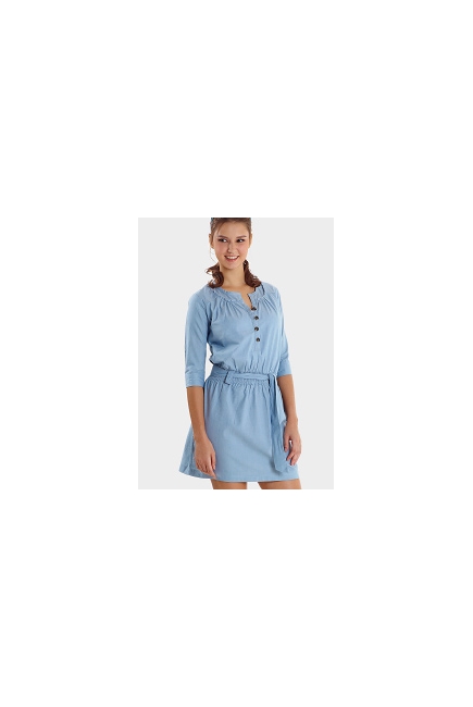 Платье-туника для кормящих Mothers en Vogue "Weekend Shirtdress", голубой (Chambray)