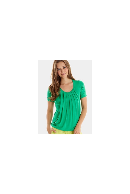 Топ для кормления Mothers en Vogue "Slouchy Pleated" короткий рукав, цвет зеленый