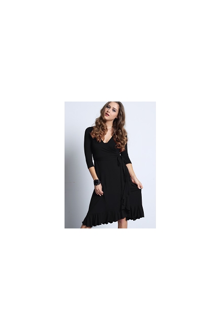 Платье Mothers en Vogue "Flamenco Wrap", цвет черный