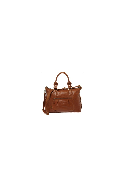 Сумка для мамы OiOi Leather Slouch Tote, цвет коричневый