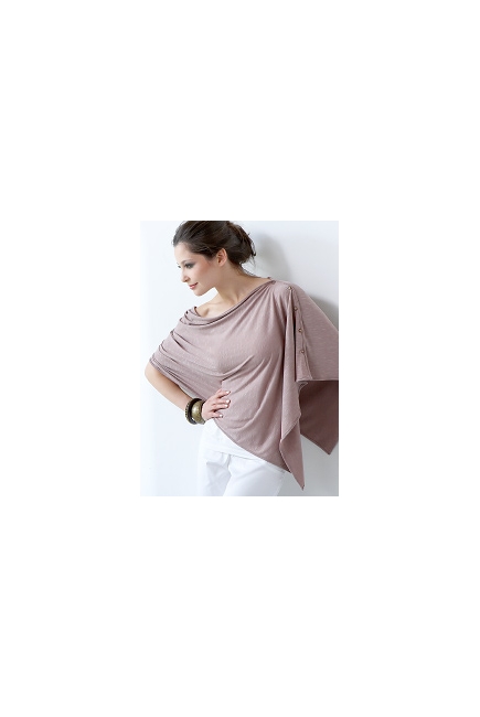 Пончо для кормления Mothers en Vogue из бамбука, цвет розово-бежевый