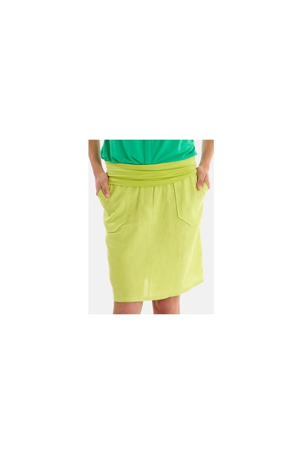 Юбка для беременных и родивших Mothers en Vogue Linen Utility, зеленый