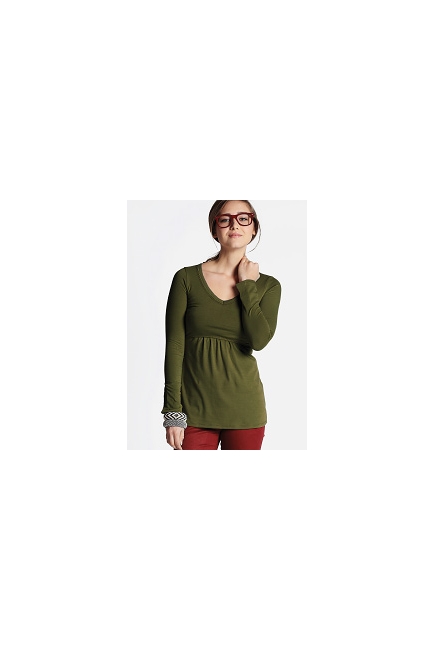 Топ для кормления Mothers en Vogue Must Have V-Neck, оливковый (Bronze Olive)