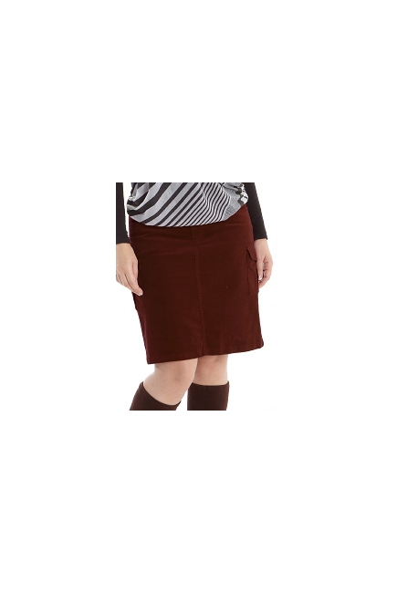 Юбка для беременных и родивших Mothers en Vogue Corduroy Utility, коричневый