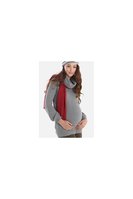 Свитер для кормящих Funnel Turtle-Neck, серый (Heather Grey)