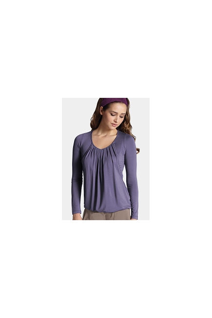 Топ для кормления Mothers en Vogue Slouchy Pleated LS, сиреневый (Purple Ash)