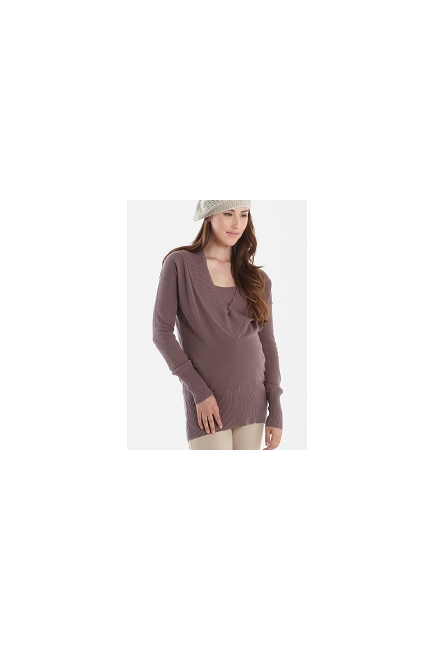 Джемпер для кормящих Brooke's, коричневый