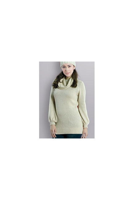 Свитер для кормящих Funnel Turtle-Neck, Cashew
