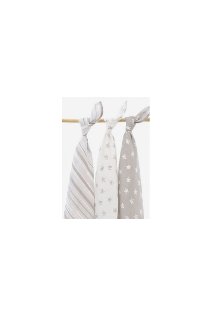 Комплект муслиновых пеленок для новорожденных Jollein, Starfish grey