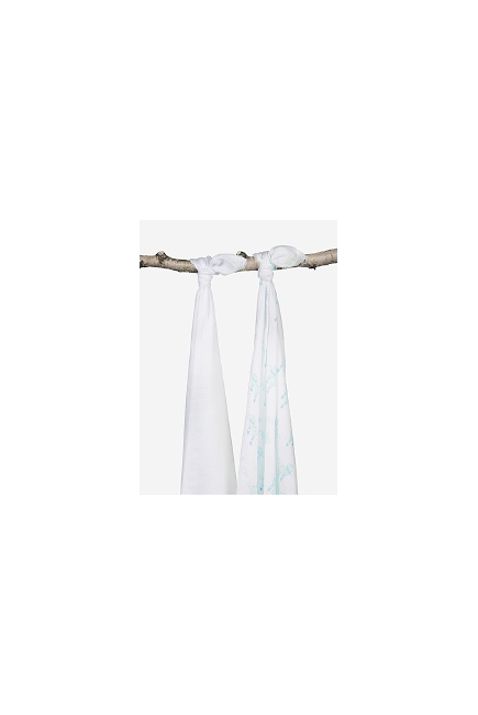 Комплект бамбуковых пеленок для новорожденных 2 шт. Jollein, Balloons lagoon