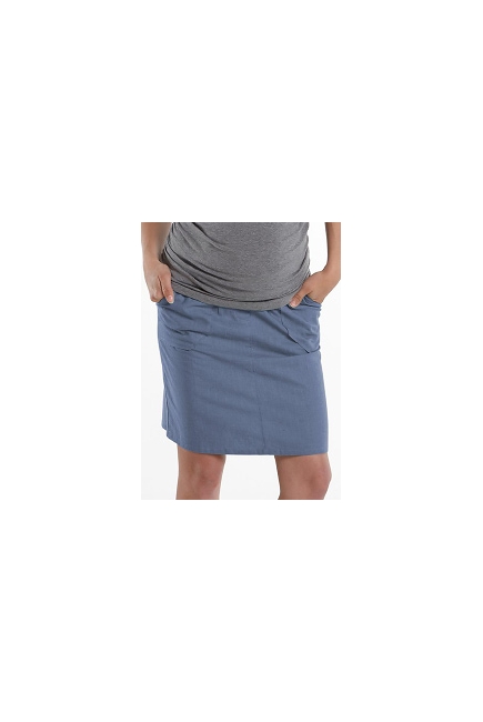 Юбка для беременных и родивших Mothers en Vogue Linen Utility, голубой (Dutch Blue)