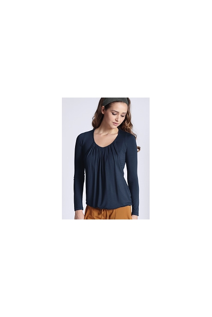 Топ для кормления Mothers en Vogue Slouchy Pleated LS, Mood Indigo
