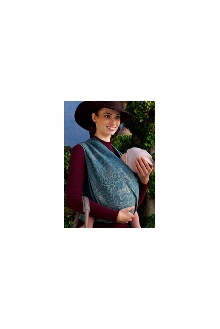 Слинг-шарф Diva Milano cо льном, Barocco Lions Notte Mare