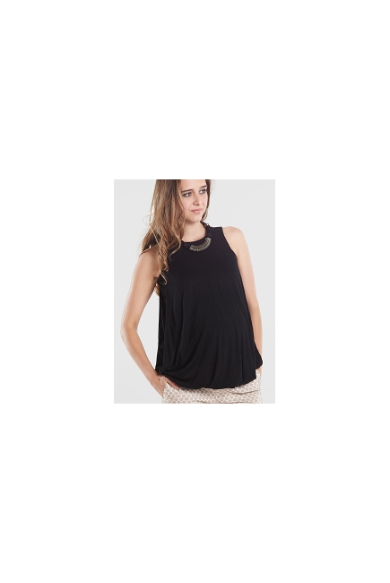 Топ для кормления Mothers en Vogue "Bubble Hem Atelier Tank", цвет черный