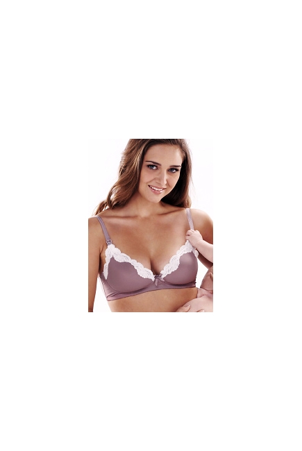 Бюстгальтер для кормящих Mothers en Vogue In the Clouds, Bark (серо-сиреневый)