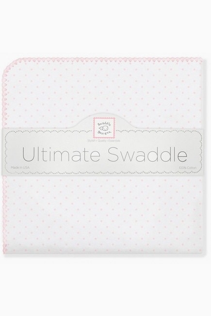 Фланелевая пеленка для новорожденного SwaddleDesigns Pstl Pink Dot