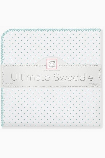 Фланелевая пеленка для новорожденного SwaddleDesigns SeaCrystal Dot