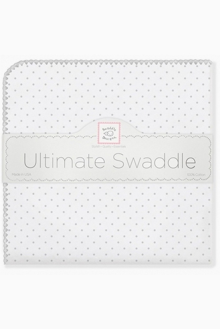 Фланелевая пеленка для новорожденного SwaddleDesigns Sterling Dot