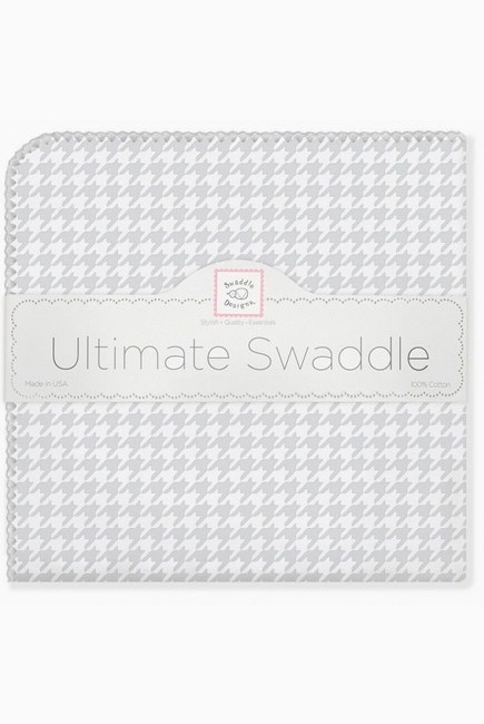 Фланелевая пеленка для новорожденного SwaddleDesigns Sterling PuppyTooth