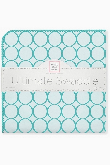 Фланелевая пеленка для новорожденного SwaddleDesigns кружки бирюза