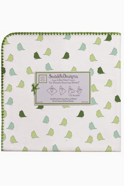 Фланелевая пеленка для новорожденного SwaddleDesigns PG Lt. Chickies