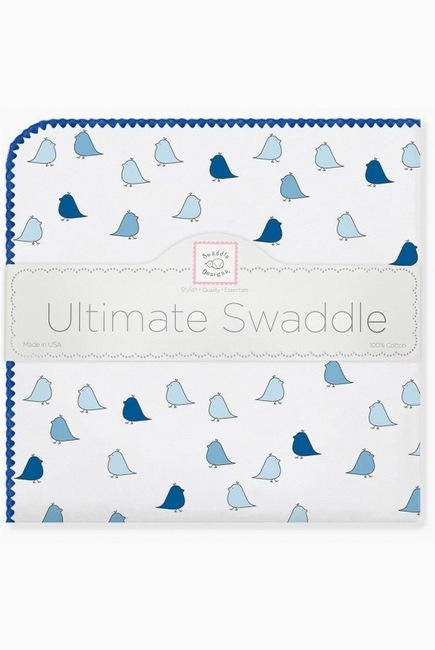 Фланелевая пеленка для новорожденного SwaddleDesigns TB Lt. Chickies