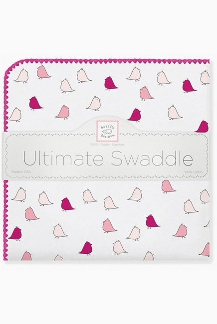 Фланелевая пеленка для новорожденного SwaddleDesigns VB Lt. Chickies