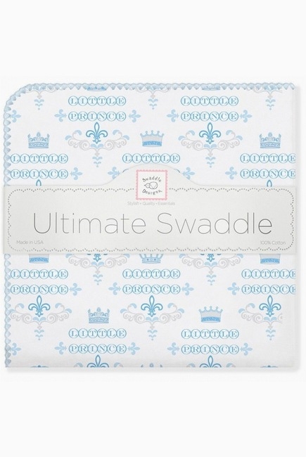 Фланелевая пеленка для новорожденного SwaddleDesigns PB Little Prince