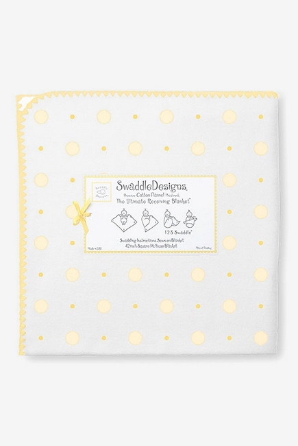 Фланелевая пеленка для новорожденного SwaddleDesigns YW Big Dot Lt Dot