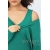 Блуза летучая мышь для кормящих и беременных, изумрудная