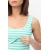 Майка для кормящих и беременных, в ментоловую полоску