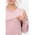 Свитшот для беременных и кормящих с вырезами на плечах, пыльно-розовый