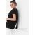 Футболка для кормящих и беременных с запахом на спине, черный