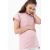 Футболка для беременных и кормящих, розовая