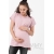 Футболка для беременных и кормящих, розовая