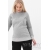 Джемпер для кормящих и беременных флисовый с высоким горлом, серый меланж