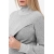 Джемпер для кормящих и беременных флисовый с высоким горлом, серый меланж