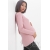 Футболка для беременных и кормящих с длинным рукавом, пыльно-розовая