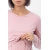 Футболка для беременных и кормящих с длинным рукавом, пыльно-розовая