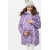 Слингокуртка зимняя 3в1, цвет фиолетовая с белым узором