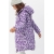 Слингокуртка зимняя 3в1, цвет фиолетовая с белым узором