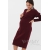 Платье для кормящих и беременных с воланчиками на рукавах, цвет винный