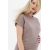 Футболка для беременных и кормящих с молниями, бежевая