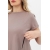 Футболка для кормящих и беременных с запахом на спине, беж