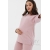 Костюм для кормящих и беременных из плотной вискозы, пудрово-розовый