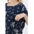 Блуза для кормящих и беременных, синяя/цветы