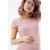 Футболка для кормящих и беременных, пудрово-розовая