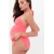 Купальник для беременных танкини, розовый неон